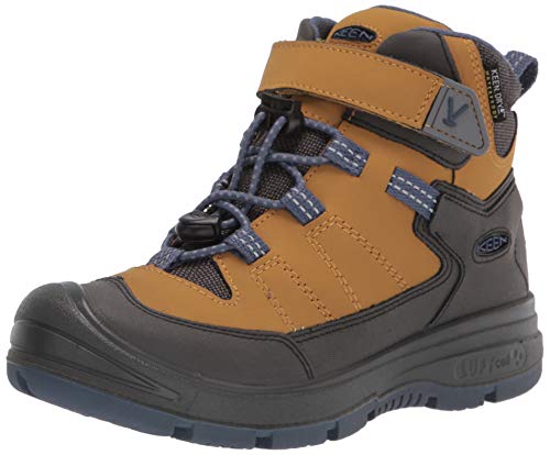 KEEN Redwood MID WP-C Hiking Boot, Harvest Gold/Vintage Indigo, 30 EU von KEEN