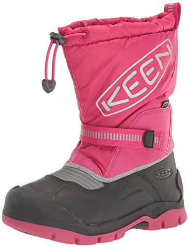 KEEN Unisex Kinder Snow Troll Waterproof Schneestiefel Winterstiefel, Fuchsia Purple Silver, 25 EU von KEEN