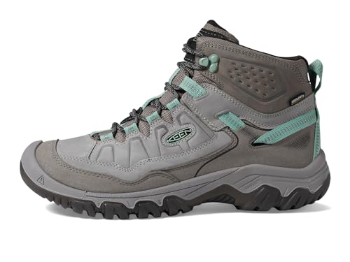 KEEN Targhee 4 Damen-Wanderstiefel, mittelhoch, langlebig, bequem, wasserdicht, Legierung/Granitgrün, 39 EU von KEEN