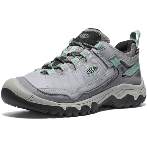 KEEN Targhee Damen-Wanderschuh mit 4 Belüftungsschlitzen, strapazierfähig, atmungsaktiv, Legierung/Granitgrün, 42 EU von KEEN