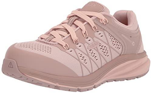 KEEN Utility Vista Energy Damen-Sneaker, niedrige Höhe, Zehenschutz, industrielle Arbeitsschuhe, Rehkitz/Pfirsich-Peitsche, 10 US von KEEN