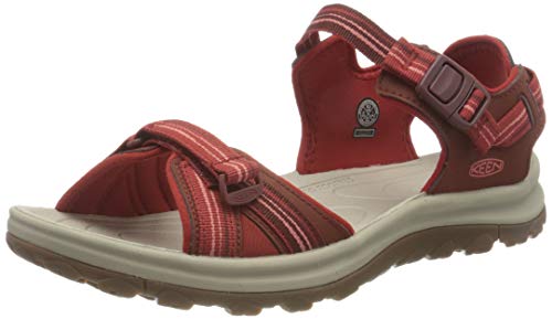 KEEN Terradora 2 Damen-Sandalen mit offenem Zehenbereich, Größe 37, Dunkelrot/Koralle, 41 EU von KEEN