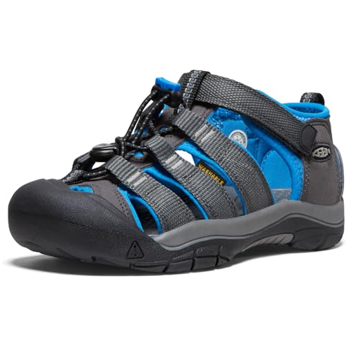 Keen Unisex Kinder Newport H2 Sandale, Grau (Magnet/Brilliant Blue), 39 EU von KEEN