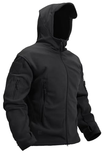 KEFITEVD Full Zip Hoodie für Männer Frühling Fleece Jacke für Männer Reisen Camping Oberbekleidung Herbst Winter Warm Windproof Jacke für Männer von KEFITEVD