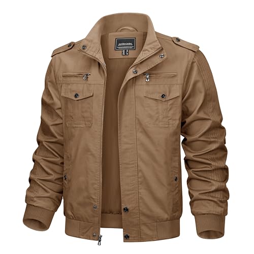 KEFITEVD Übergangsjacke Herren Frühling Herbst Herrenjacke Bundeswehr Jacke Bomberjacke Männer Bomber Blouson Herren Motorradjacke Übergangsjacke Kurz Mantel Khaki S KEFITEVD Übergangsjacke Herren Frühling Herbst Herrenjacke Bundeswehr Jacke Bomberjacke Männer Bomber Blouson Herren Motorradjacke Übergangsjacke Kurz Mantel Khaki S von KEFITEVD