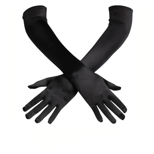 1 Paar Handschuhe Lang, Handschuhe Damen, Handschuhe Schwarz, Schwarz Gloves für Frauen Mädchen Halloween Karneval Fasching Fest Party Kostüm, 52cm 1 Paar Handschuhe Lang, Handschuhe Damen, Handschuhe Schwarz, Schwarz Gloves für Frauen Mädchen Halloween Karneval Fasching Fest Party Kostüm, 52cm von KENAV