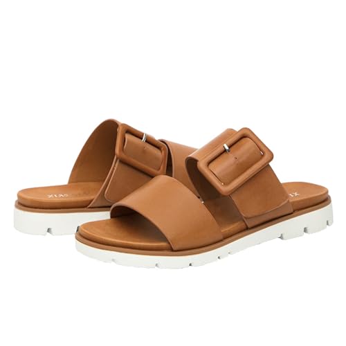 KEROBGJFS Damen-Hausschuhe, dicke Sohle, Sandalen, Damen, bequeme Sommersandalen, Damen-Hausschuhe mit Riemen – lässige Damen-Sandalen von KEROBGJFS