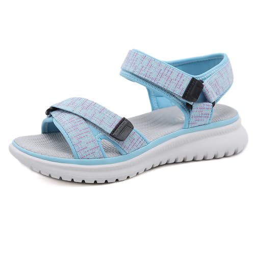 KEROBGJFS Damen-Wandersandalen, bequeme Wandersandalen für Damen, offene Zehensandalen, Sportsandalen für Outdoor-Strandreisen von KEROBGJFS