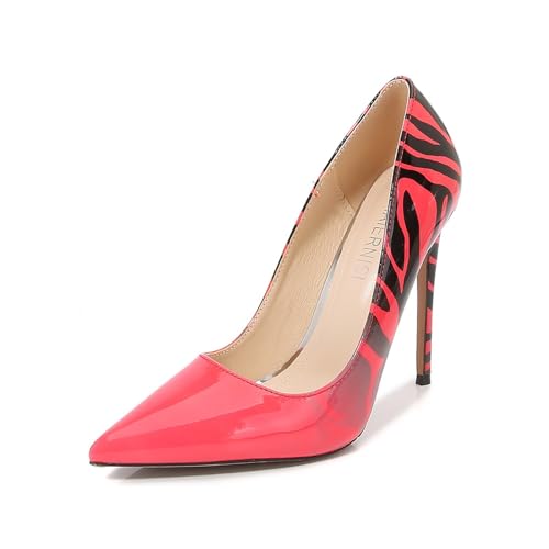 Pumps mit geschlossenem Zehenbereich, Damen-Pumps, Stiletto-Stil, spitze Zehen, Kleidschuhe, Hochzeit, Abschlussball, Braut, Arbeit, Büro, Braut, Brautjungfer, Gast, trendige, elegante, modische, bequ von KEROBGJFS