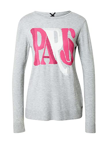 KEY LARGO Damen Pullover Lyon Graumeliert/Pitaya/weiß XL von KEY LARGO