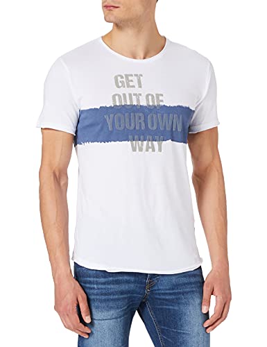 KEY LARGO Herren GET Out Round T-Shirt, White-Blue (2007), XL von KEY LARGO
