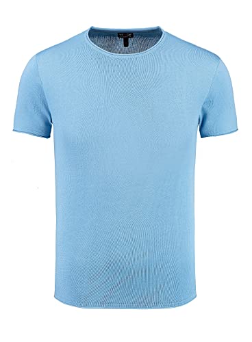 Key Largo Herren LUKAKU Round T-Shirt, Aqua Blue (1209), M von KEY LARGO