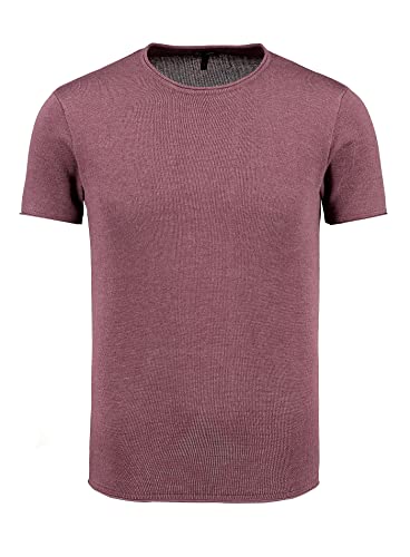 KEY LARGO Herren LUKAKU Round T-Shirt, Dusty Plum (1374), L von KEY LARGO