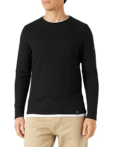 KEY LARGO Herren Stefano Round Sweatshirt, Black (1100), S von KEY LARGO