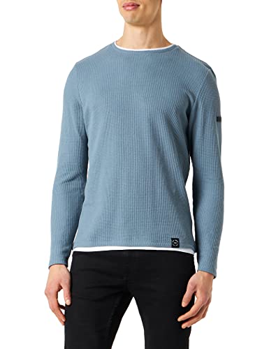 KEY LARGO Herren Stefano Round Sweatshirt, Flintstone Blue (1233), XL von KEY LARGO