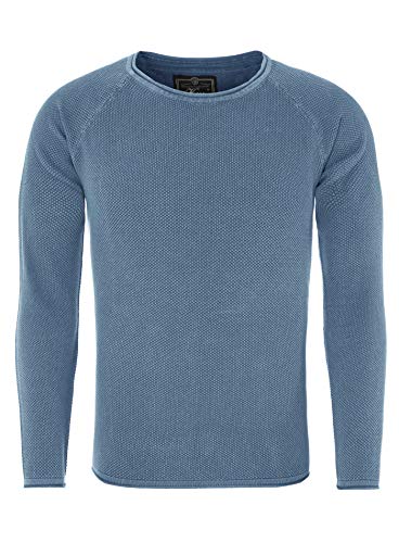 KEY LARGO Herren Thomas Round Neck Pullover, Flintstone Blue (1233), XXL von KEY LARGO