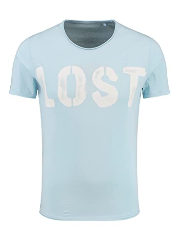 KEY LARGO Herren Lost Round T-Shirt, Light Blue (1216), XXL von KEY LARGO