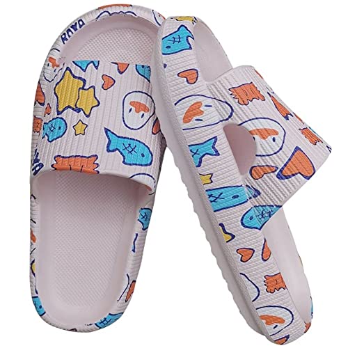 KEYUSHOP Cozislides Original Badeschuhe Damen Herren Kinder Super Weich Schlappi Schlappen Rutschfest Badelatschen Sommer Wolkenschuhe Hausschuhe Cozy Slides Plattform Badeschlappen Strand Flip Flops von KEYUSHOP