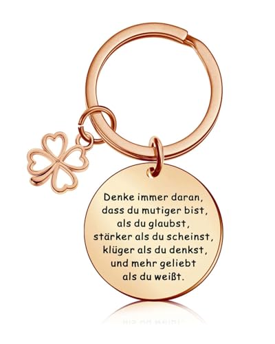KGDUYC Glücksbringer Schlüsselanhänger Geschenk Schlüsselanhänger Motivationsgeschenke Mutmacher Aufmunterung Geschenk für Freundin Freund Kollegen Kollegin Geburtstag - Roségold KGDUYC Glücksbringer Schlüsselanhänger Geschenk Schlüsselanhänger Motivationsgeschenke Mutmacher Aufmunterung Geschenk für Freundin Freund Kollegen Kollegin Geburtstag - Roségold von KGDUYC