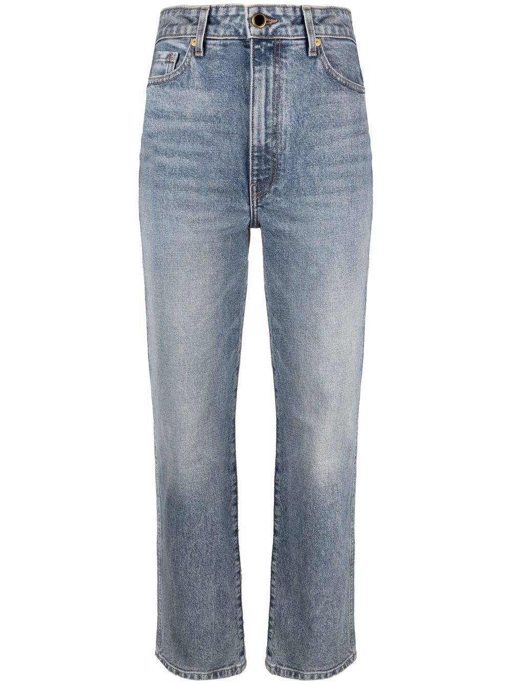 KHAITE The Abigail Straight-Leg-Jeans - Blau von KHAITE