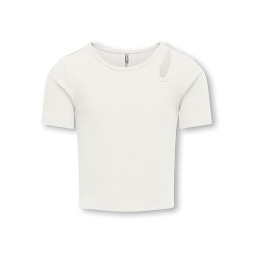 KIDS ONLY Mädchen Kognessa S/S Cut Out Top Box JRS Noos T-Shirts, Cloud Dancer/Detail:Shoulder Cut Out, 158-164 EU KIDS ONLY Mädchen Kognessa S/S Cut Out Top Box JRS Noos T-Shirts, Cloud Dancer/Detail:Shoulder Cut Out, 158-164 EU von KIDS ONLY