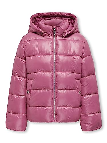 KIDS ONLY Mädchen KOGNEWEMMY Savannah Jacket OTW NOOS Steppjacke, Red Violet/Detail:Silver Trim, 140 von KIDS ONLY