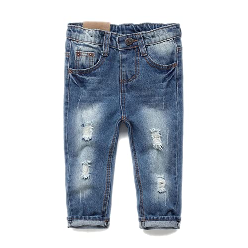 KIDSCOOL SPACE Mädchen Jeans,Little Big Girl Ripped Holes Denim Hose,Hellblau,8 KIDSCOOL SPACE Mädchen Jeans,Little Big Girl Ripped Holes Denim Hose,Hellblau,8 von KIDSCOOL SPACE