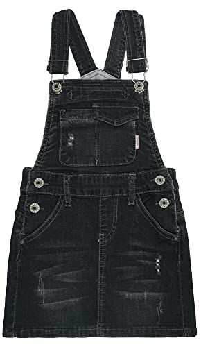 KIDSCOOL SPACE Rock für große Mädchen, zerrissener, weicher, elastischer Denim-Sommerkleid für Mädchen, Schwarz, 8-9 Jahre von KIDSCOOL SPACE