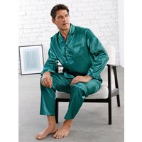 Witt Herren Pyjama, smaragd-petrol-bedruckt von KINGsCLUB