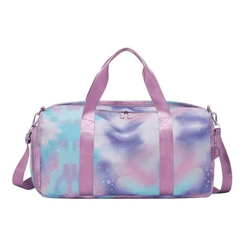 Reisetasche Kinder Duffle Bag Für Mädchen Teens Gymnastik Gym Bag Kids Dance Bag Schuh Fach Wet Pocket Weekender Overnight Sports-Lila Graffiti von KINZE