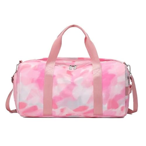 Reisetasche Kinder Duffle Bag Für Mädchen Teens Gymnastik Gym Bag Kids Dance Bag Schuh Fach Wet Pocket Weekender Overnight Sports-Pink Graffiti von KINZE