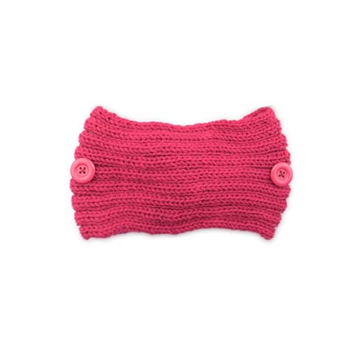 KIXZSAZ Gehäkelte Stirnbänder Bequeme Kopfbedeckung mit Knöpfen Verstellbare, breite, klobige Ohrenwärmer, gestricktes Stirnband für Frauen KIXZSAZ Gehäkelte Stirnbänder Bequeme Kopfbedeckung mit Knöpfen Verstellbare, breite, klobige Ohrenwärmer, gestricktes Stirnband für Frauen von KIXZSAZ
