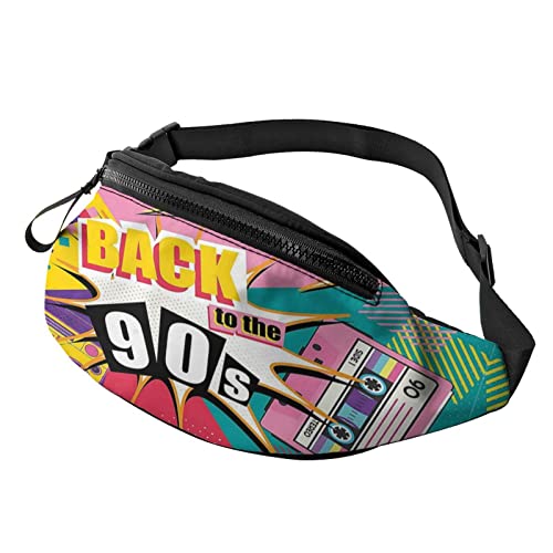 80er Jahre Hintergrundgürteltasche, 90er-Jahre-Design, lustige Brusttasche, kleine Umhängetasche für Damen und Herren, Muster-002-Muster-002, Einheitsgröße, Hüfttaschen 80er Jahre Hintergrundgürteltasche, 90er-Jahre-Design, lustige Brusttasche, kleine Umhängetasche für Damen und Herren, Muster-002-Muster-002, Einheitsgröße, Hüfttaschen von KKKKKOUU