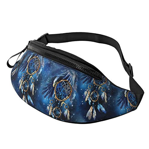 Adler und Traumfänger Bauchtasche, modische Hüfttasche, verstellbare Hüfttasche für Damen und Herren, Schwarz , Einheitsgröße, Hüfttaschen Adler und Traumfänger Bauchtasche, modische Hüfttasche, verstellbare Hüfttasche für Damen und Herren, Schwarz , Einheitsgröße, Hüfttaschen von KKKKKOUU