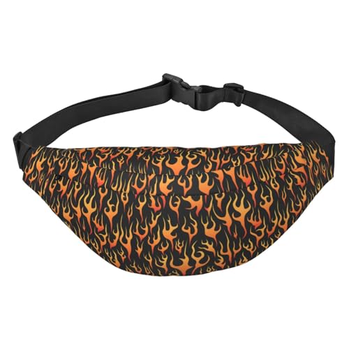 Bauchtasche für Damen und Herren, Boho-Blumen-Mandala, große Umhängetasche, Gürteltasche für Workout, Wandern, Laufen, Reisen, Brennende Flammen Muster brennende Flammen Muster, Einheitsgröße, Bauchtasche für Damen und Herren, Boho-Blumen-Mandala, große Umhängetasche, Gürteltasche für Workout, Wandern, Laufen, Reisen, Brennende Flammen Muster brennende Flammen Muster, Einheitsgröße, von KKKKKOUU