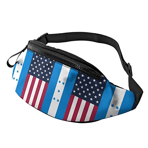 Bauchtasche für Damen und Herren, amerikanische Flagge von Honduran, verstellbarer Gürtel, Hüfttasche, Wandern, Hüfttasche für Reisen, Freizeit, Laufen, Wandern, Radfahren, Schwarz , Einheitsgröße, Bauchtasche für Damen und Herren, amerikanische Flagge von Honduran, verstellbarer Gürtel, Hüfttasche, Wandern, Hüfttasche für Reisen, Freizeit, Laufen, Wandern, Radfahren, Schwarz , Einheitsgröße, von KKKKKOUU