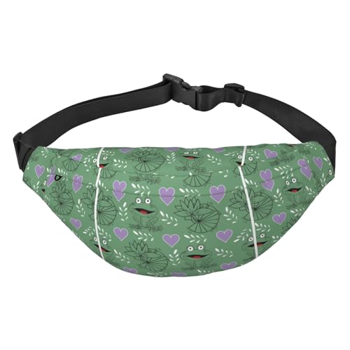 Bauchtasche für Damen und Herren, niedliches Herzmuster, Karomuster, große Umhängetasche, Gürteltasche für Workout, Wandern, Laufen, Reisen, Niedliche grüne Froschsch-grüne Frösche, Einheitsgröße, Bauchtasche für Damen und Herren, niedliches Herzmuster, Karomuster, große Umhängetasche, Gürteltasche für Workout, Wandern, Laufen, Reisen, Niedliche grüne Froschsch-grüne Frösche, Einheitsgröße, von KKKKKOUU