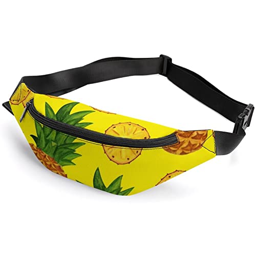 Bauchtasche mit Möwenmuster, für Erwachsene und Kinder, Sporttasche für Männer und Frauen, Ananas auf Gelb, Einheitsgröße, Hüfttaschen Bauchtasche mit Möwenmuster, für Erwachsene und Kinder, Sporttasche für Männer und Frauen, Ananas auf Gelb, Einheitsgröße, Hüfttaschen von KKKKKOUU