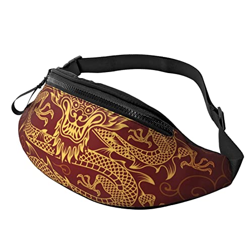Bauchtasche mit chinesischem Drachen, modische Hüfttasche, verstellbare Hüfttasche für Männer und Frauen, Schwarz , Einheitsgröße, Hüfttaschen Bauchtasche mit chinesischem Drachen, modische Hüfttasche, verstellbare Hüfttasche für Männer und Frauen, Schwarz , Einheitsgröße, Hüfttaschen von KKKKKOUU