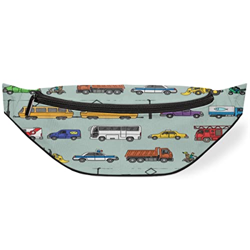 Cartoon-Auto-Hüfttasche für Damen und Herren, Bus-Truck-Muster, Gürteltasche, Crossbody, verstellbarer Gürtelriemen für Reisen, Laufen, Wandern, Wandern, Radfahren, Schwarz , Einheitsgröße, Cartoon-Auto-Hüfttasche für Damen und Herren, Bus-Truck-Muster, Gürteltasche, Crossbody, verstellbarer Gürtelriemen für Reisen, Laufen, Wandern, Wandern, Radfahren, Schwarz , Einheitsgröße, von KKKKKOUU