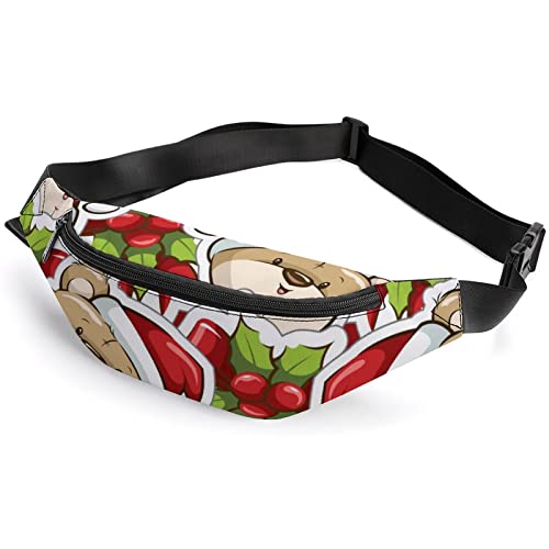 Cats Paws Gürteltasche mit Leopardenmuster, für Erwachsene und Kinder, Sporttasche für Männer und Frauen, Weihnachtsbär, niedlicher Cartoon, Weihnachtsbär, niedlicher Cartoon, Einheitsgröße, Cats Paws Gürteltasche mit Leopardenmuster, für Erwachsene und Kinder, Sporttasche für Männer und Frauen, Weihnachtsbär, niedlicher Cartoon, Weihnachtsbär, niedlicher Cartoon, Einheitsgröße, von KKKKKOUU