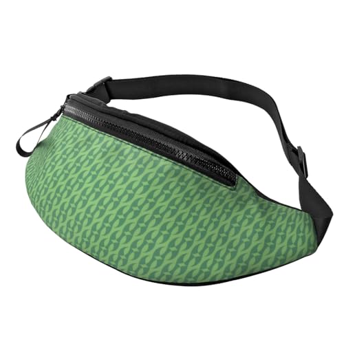 Crossbody-Bauchtasche für Damen und Herren, abstraktes grünes geometrisches Muster, Laufgürteltasche, Reise-Hüfttasche für Damen und Herren, Schwarz , Einheitsgröße, Hüfttaschen Crossbody-Bauchtasche für Damen und Herren, abstraktes grünes geometrisches Muster, Laufgürteltasche, Reise-Hüfttasche für Damen und Herren, Schwarz , Einheitsgröße, Hüfttaschen von KKKKKOUU