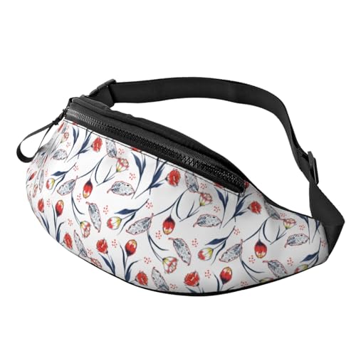 Crossbody-Bauchtasche für Damen und Herren, mit Blumen, Blau, Laufgürteltasche, Reise-Hüfttasche für Damen und Herren, Schwarz , Einheitsgröße, Hüfttaschen Crossbody-Bauchtasche für Damen und Herren, mit Blumen, Blau, Laufgürteltasche, Reise-Hüfttasche für Damen und Herren, Schwarz , Einheitsgröße, Hüfttaschen von KKKKKOUU