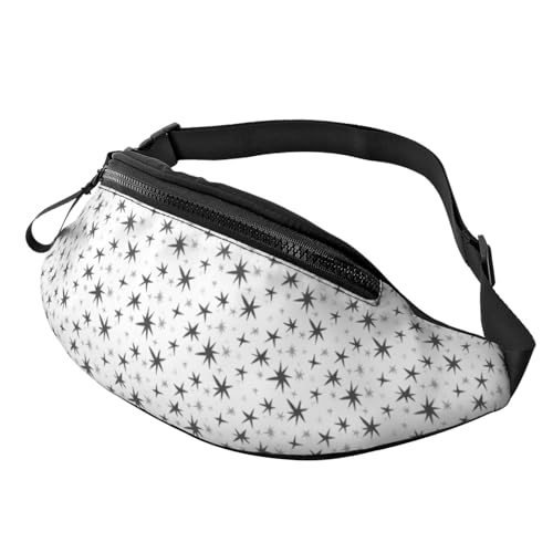 Crossbody Bauchtasche für Damen und Herren – schwarzer Stern, Laufgürteltasche, Reise-Hüfttasche für Damen und Herren, Schwarz , Einheitsgröße, Hüfttaschen Crossbody Bauchtasche für Damen und Herren – schwarzer Stern, Laufgürteltasche, Reise-Hüfttasche für Damen und Herren, Schwarz , Einheitsgröße, Hüfttaschen von KKKKKOUU