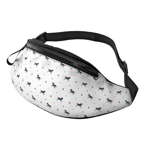 Crossbody-Tasche für Damen und Herren, niedliche Cartoon-Pferd-Blumenblätter, Bauchtaschen für Damen und Herren, Umhängetasche, Schwarz , Einheitsgröße, Hüfttaschen Crossbody-Tasche für Damen und Herren, niedliche Cartoon-Pferd-Blumenblätter, Bauchtaschen für Damen und Herren, Umhängetasche, Schwarz , Einheitsgröße, Hüfttaschen von KKKKKOUU