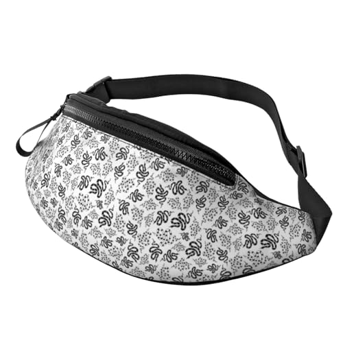 Crossbody-Tasche für Damen und Herren – einfache süße Schlangen-schwarze Linien, Gürteltasche für Damen und Herren, Schwarz , Einheitsgröße, Hüfttaschen Crossbody-Tasche für Damen und Herren – einfache süße Schlangen-schwarze Linien, Gürteltasche für Damen und Herren, Schwarz , Einheitsgröße, Hüfttaschen von KKKKKOUU