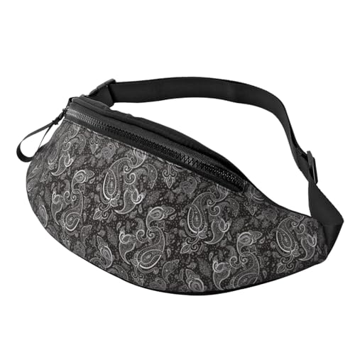 Crossbody-Taschen für Damen und Herren, Paisleymuster, Gürteltasche für Damen und Herren, Schwarz, Schwarz , Einheitsgröße, Hüfttaschen Crossbody-Taschen für Damen und Herren, Paisleymuster, Gürteltasche für Damen und Herren, Schwarz, Schwarz , Einheitsgröße, Hüfttaschen von KKKKKOUU