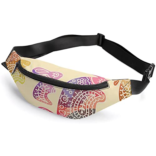 Cy Houses and Dogs Bauchtasche für Erwachsene und Kinder, Sport-Hüfttasche für Männer und Frauen, Bunte ethnische Kaninchen, Einheitsgröße, Hüfttaschen Cy Houses and Dogs Bauchtasche für Erwachsene und Kinder, Sport-Hüfttasche für Männer und Frauen, Bunte ethnische Kaninchen, Einheitsgröße, Hüfttaschen von KKKKKOUU