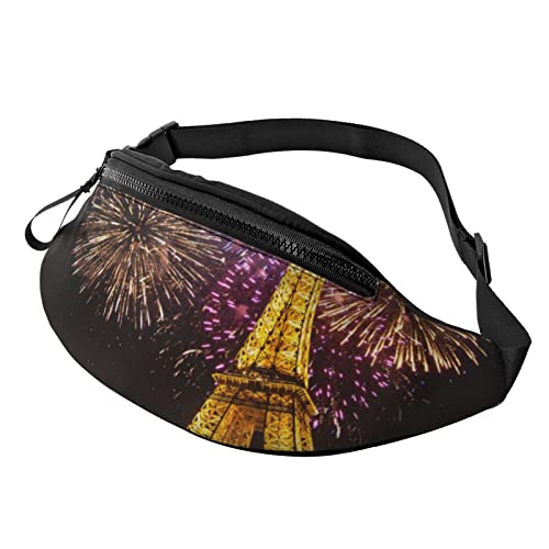 Eiffel Paris Feuerwerk Street Bauchtasche Mode Hüfttasche Verstellbare Hüfttasche für Männer Frauen, Schwarz , Einheitsgröße, Hüfttaschen Eiffel Paris Feuerwerk Street Bauchtasche Mode Hüfttasche Verstellbare Hüfttasche für Männer Frauen, Schwarz , Einheitsgröße, Hüfttaschen von KKKKKOUU