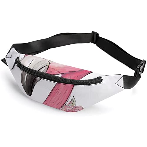 Gürteltasche für Erwachsene und Kinder, Motiv: süße Ratten, Pfingstrosen, für Damen und Herren, Niedliche rosa Flamingo-Blumen, Einheitsgröße, Hüfttaschen Gürteltasche für Erwachsene und Kinder, Motiv: süße Ratten, Pfingstrosen, für Damen und Herren, Niedliche rosa Flamingo-Blumen, Einheitsgröße, Hüfttaschen von KKKKKOUU